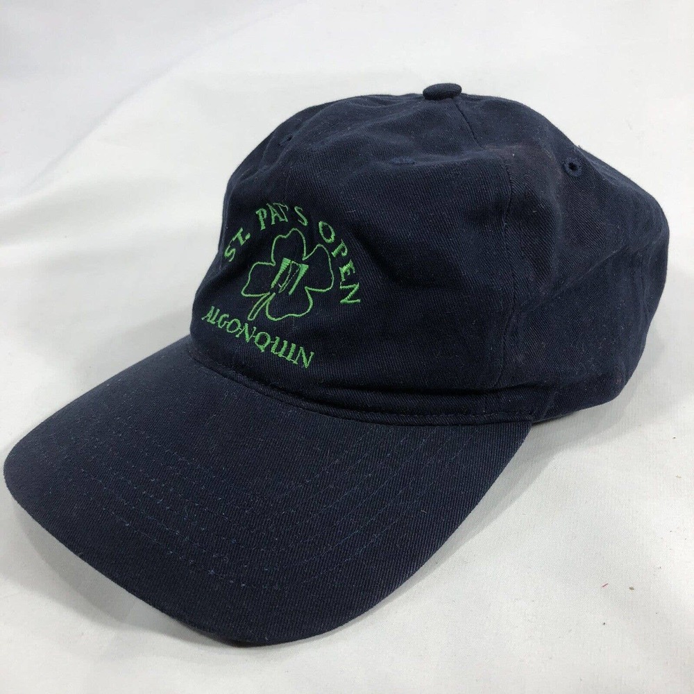 St Pats Open Algonquin Hat Cap Adjustable Strap One Size Fits Most Navy Blue OSF - Picture 2 of 10